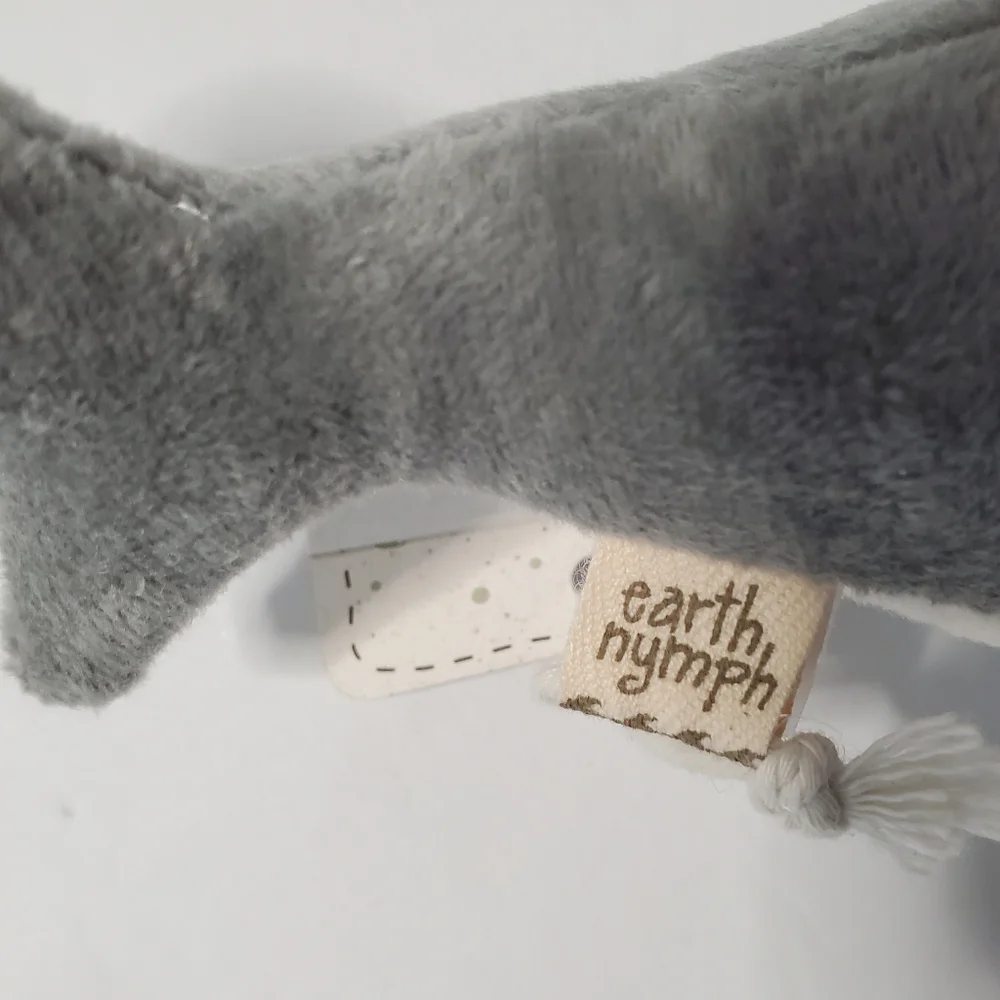 Earth Nymph Shark Plush Keychain Grey & White NWT Rare Gift Purse Hawaii Ocean